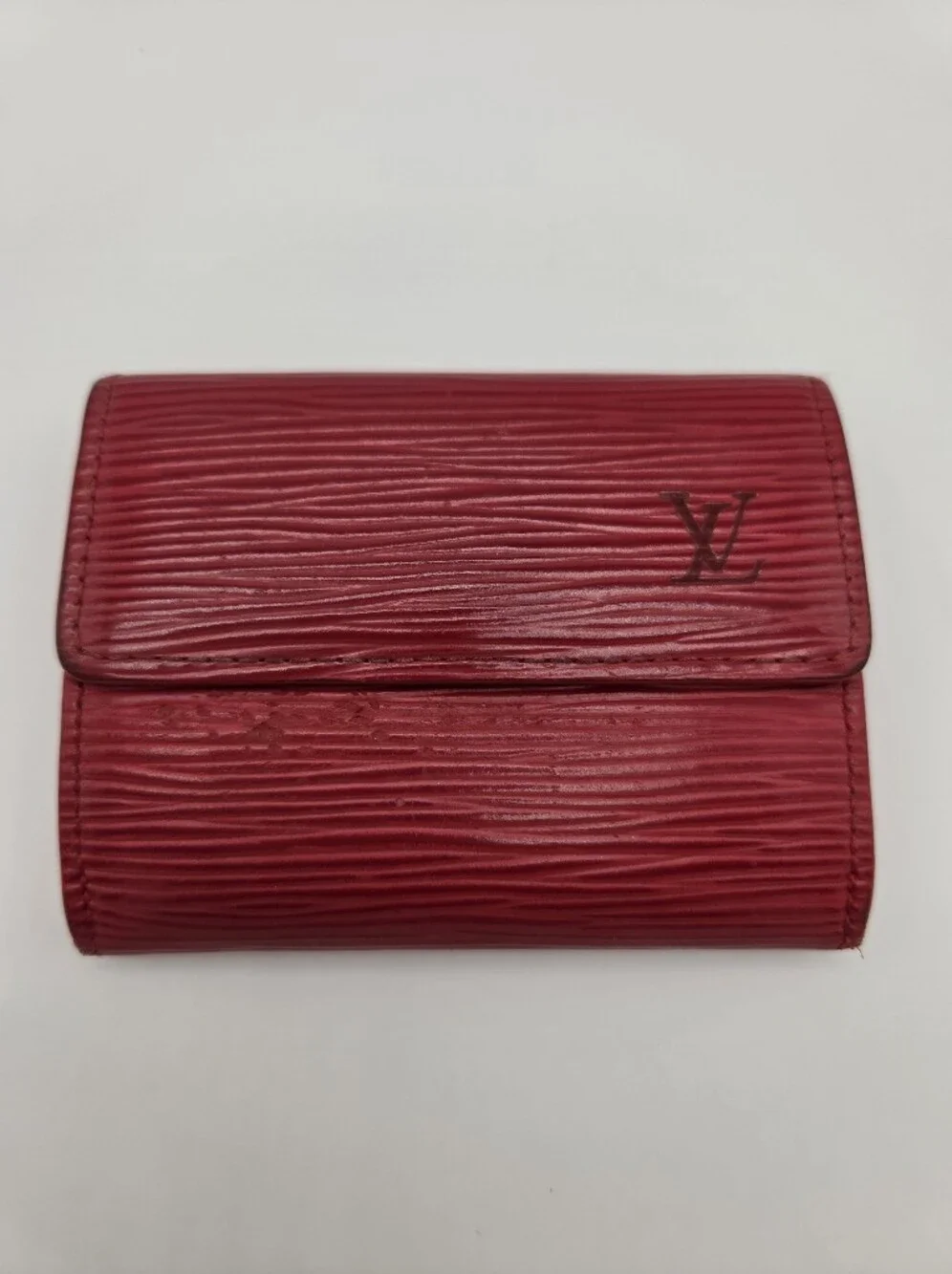 Authentic Louis Vuitton Red Epi Leather Wallet
